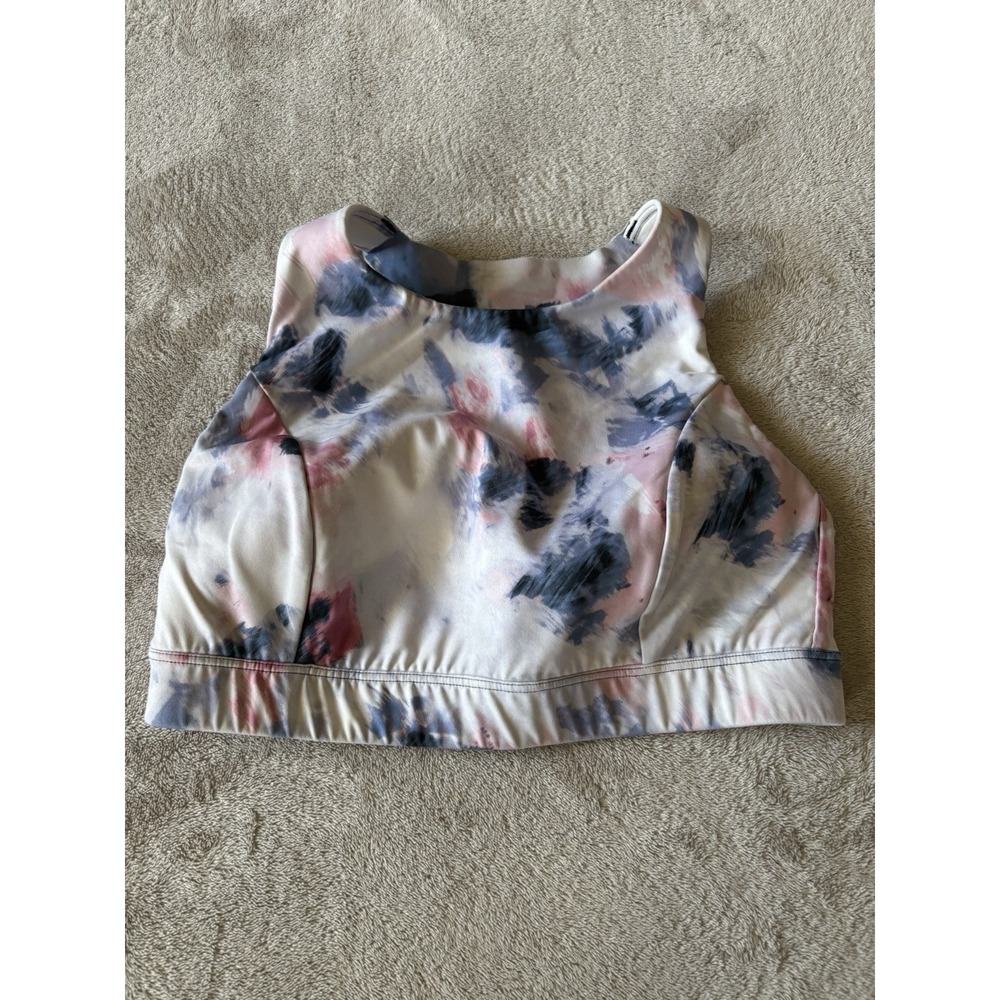 Gapfit Women's High Impact Sculpt Revolution Sports Bra Abstract Paint‎ Pink